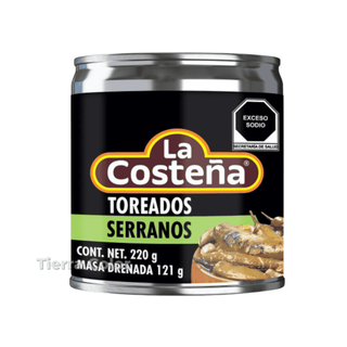 Chiles Serranos Asados-La Costena-220g